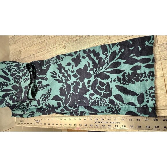 Soft Surroundings Lucca Wide Leg Linen Pants Women S Floral Blue Green NWOT - Picture 10 of 11